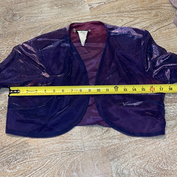 Vintage Steppin out bolero jacket purple lame - Picture 5 of 6